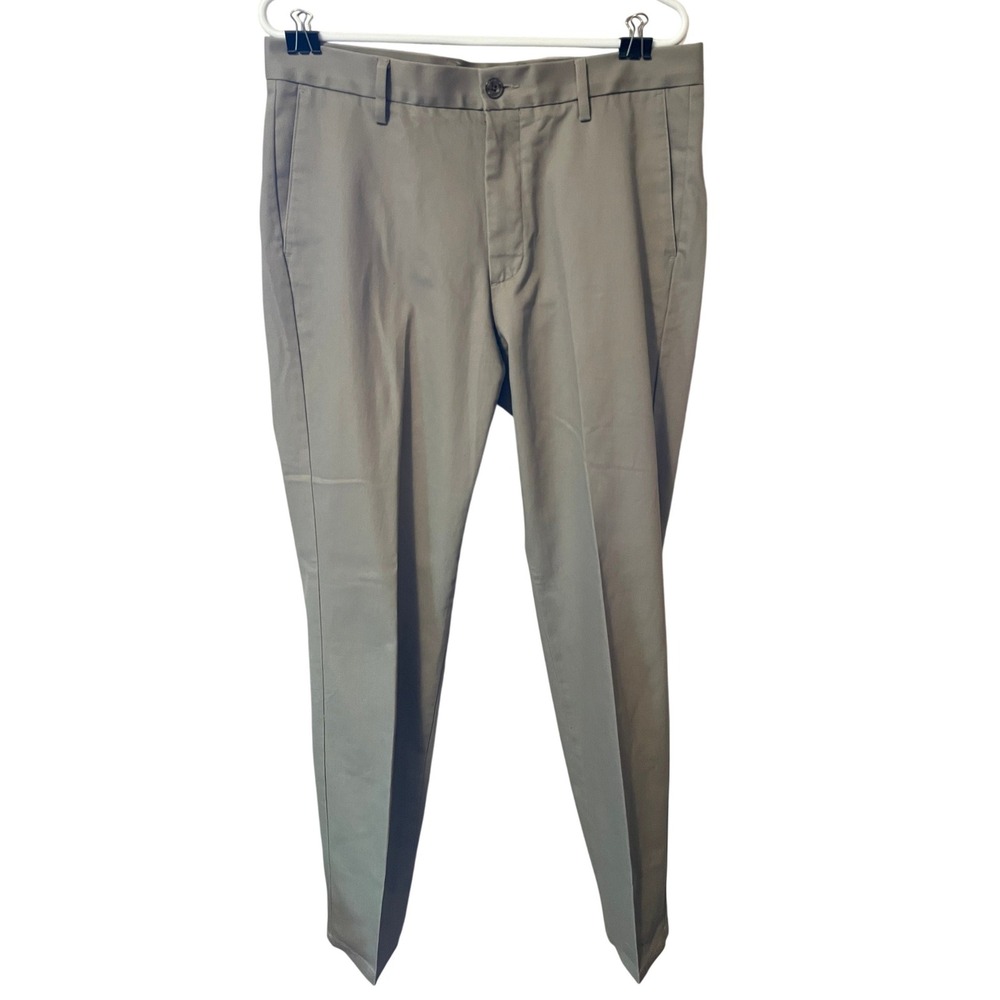Dockers Mens Slim Fit Khaki Chino Pants Tan Stretch Cotton 34x34